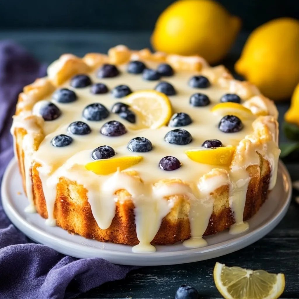 Zitronen-Blaubeer-Joghurt-Kuchen