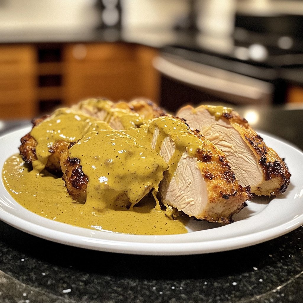 Hähnchenbrust mit Senfsauce