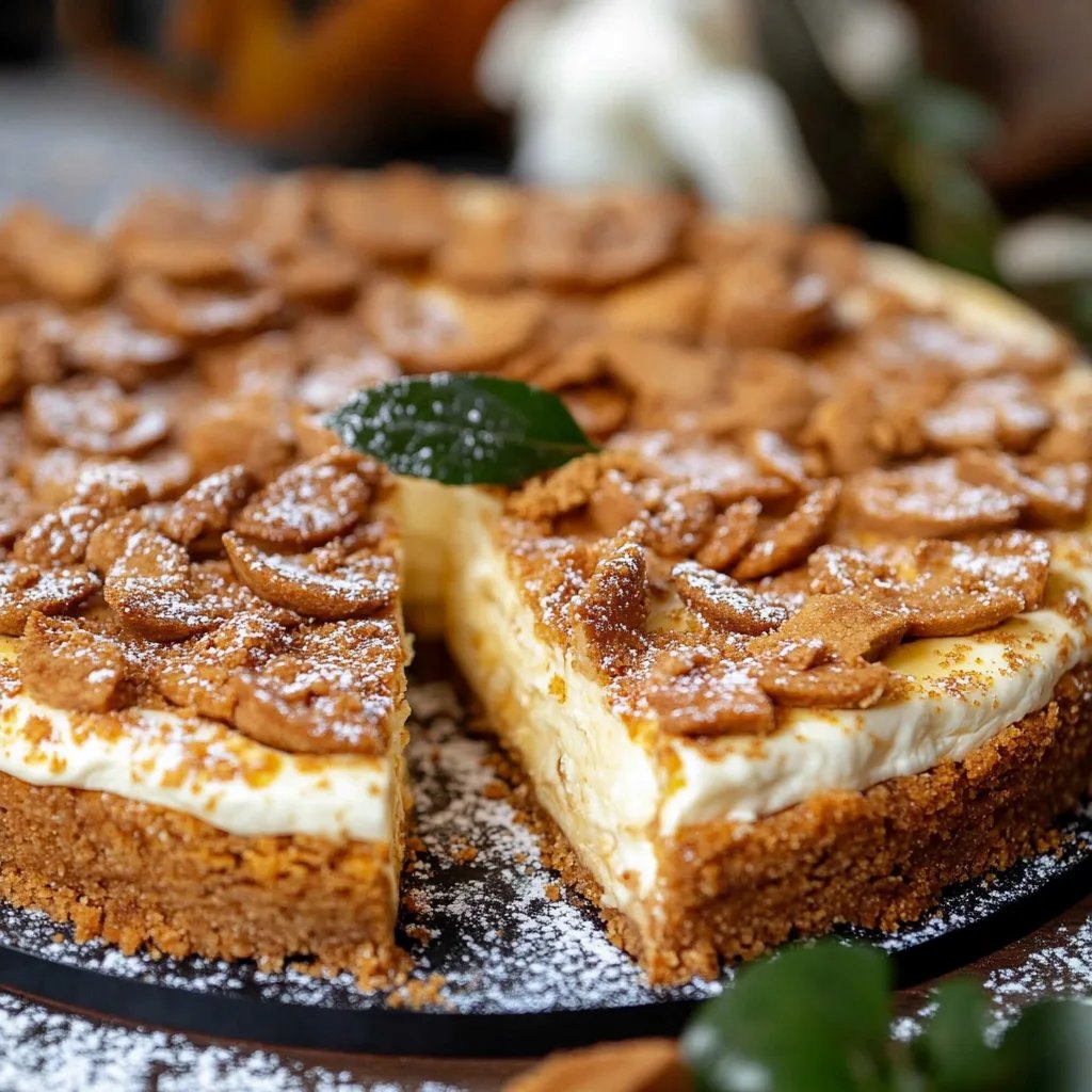 Spekulatius Käsekuchen mit Keksboden, Streuseln und Frischkäse