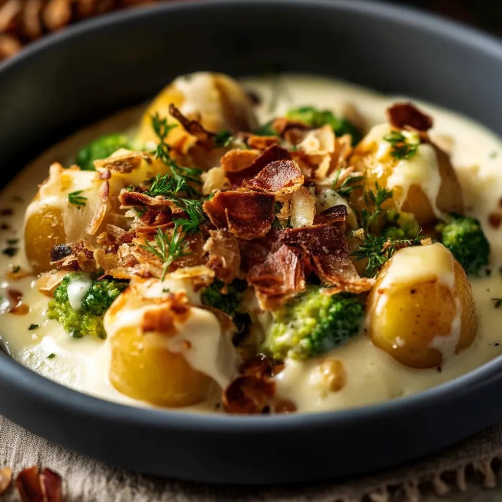 Rosenkohl-Hack-Auflauf auf Kartoffelpüree