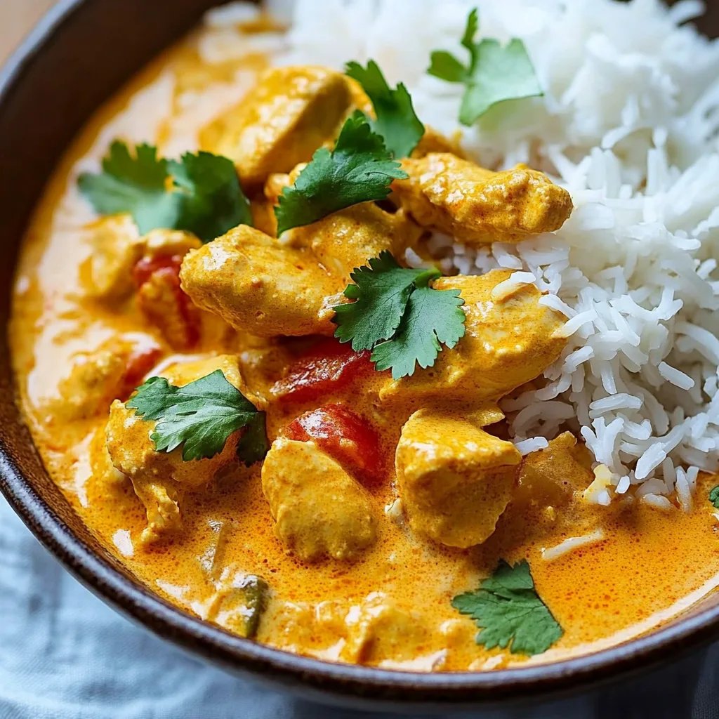 Einfaches Chicken-Curry mit Kokosmilch