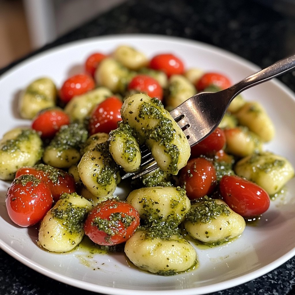 Gnocchi mit Pesto und Kirschtomaten