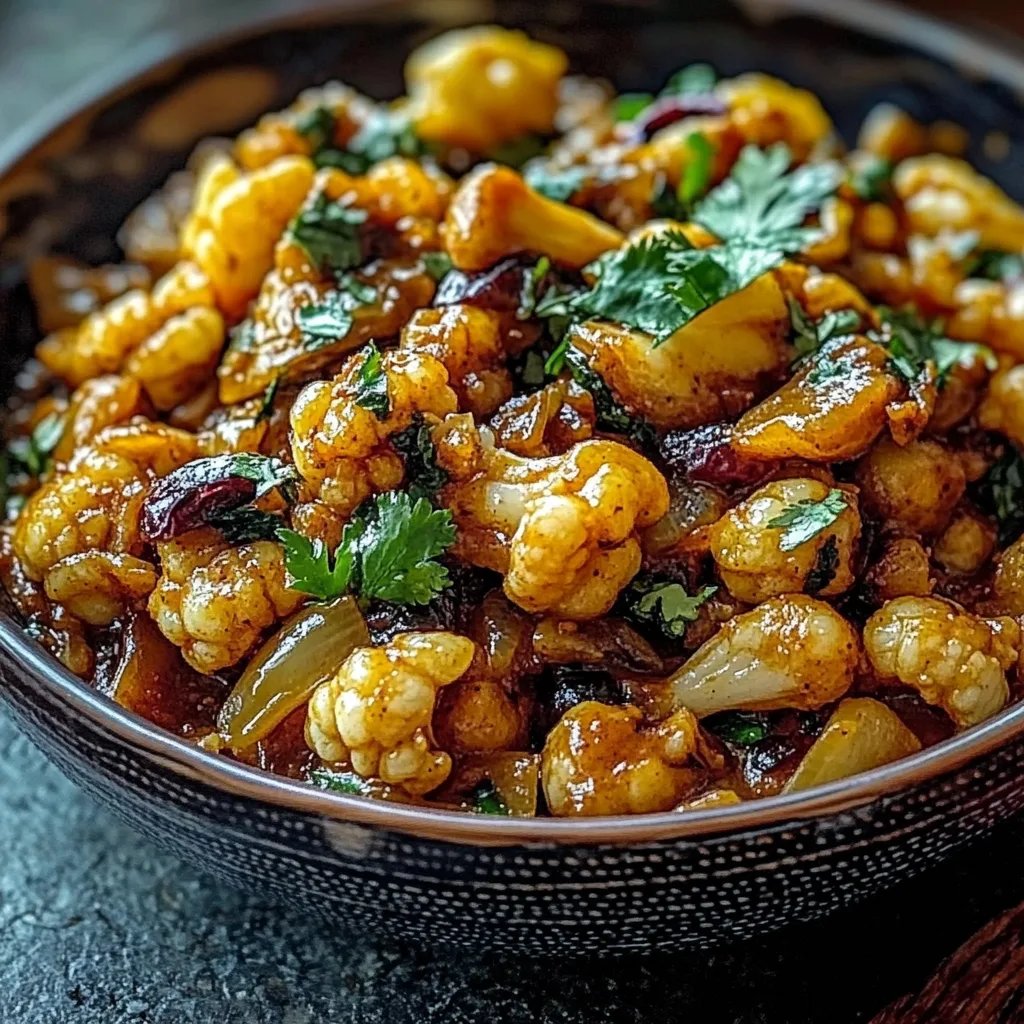 Gebratener Blumenkohl mit Honig-Curry