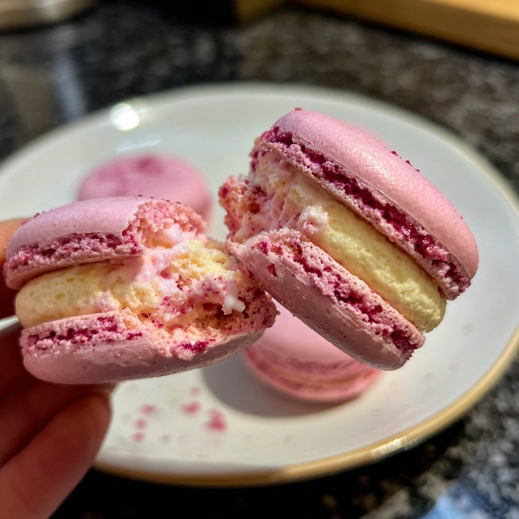 Macarons mit Himbeerfüllung