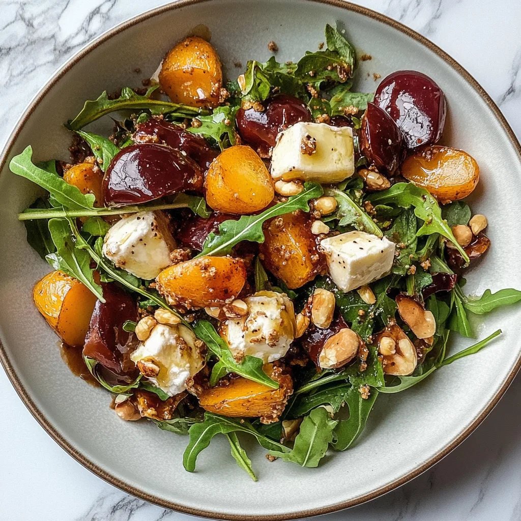 Herbstsalat mit karamellisierten Birnen