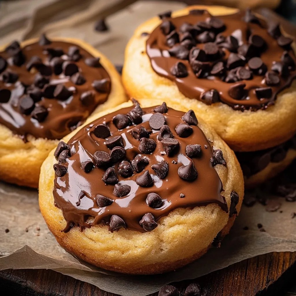 Mit Nutella gefüllte Chocolate-Chip-Kekse