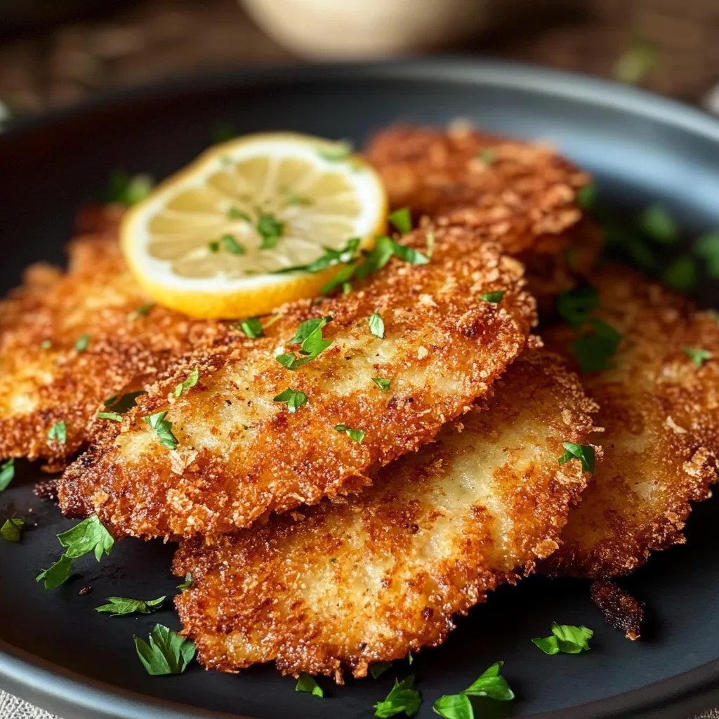 Knuspriges Zwiebelschnitzel aus dem Airfryer