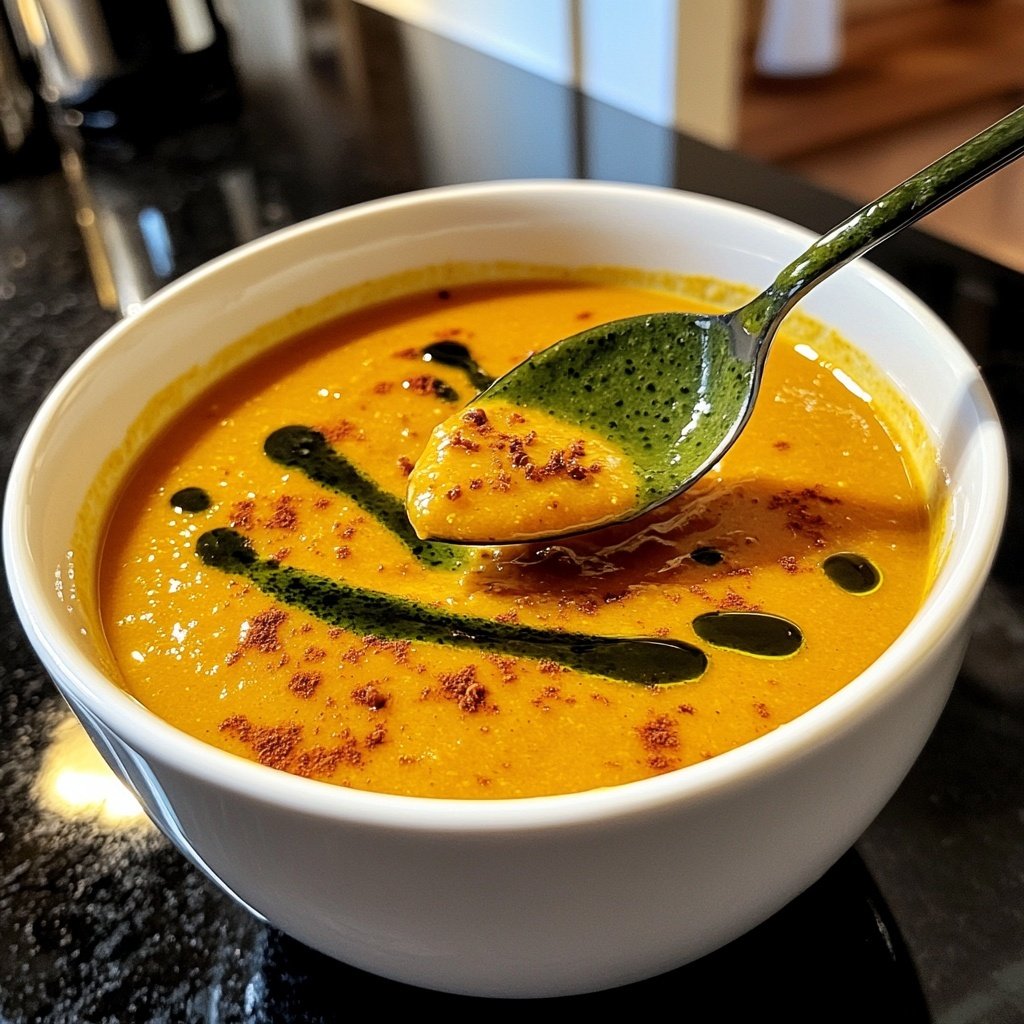 Kürbissuppe mit Kürbiskernöl