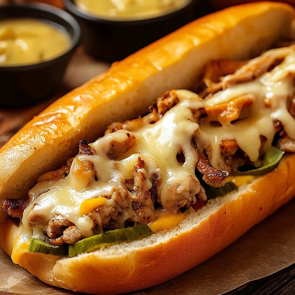Hähnchen Cheesesteaks