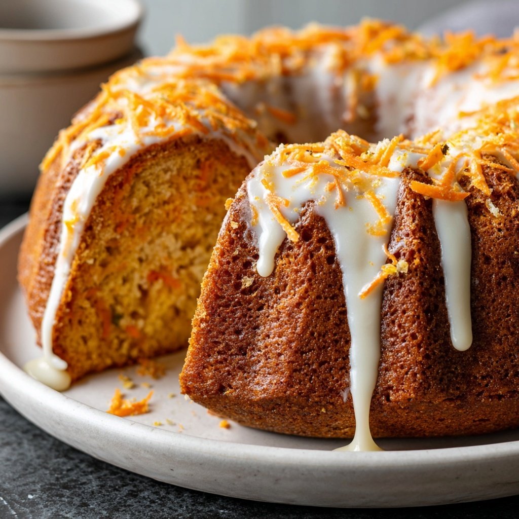 Karottenkuchen Mit Zitronenglasur