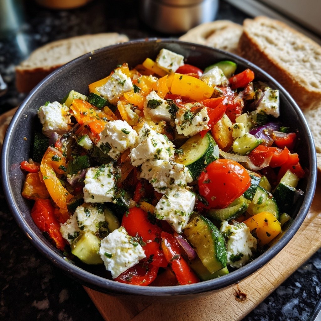 Gesund & Leicht Mediterrane Gemüsepfanne mit Feta