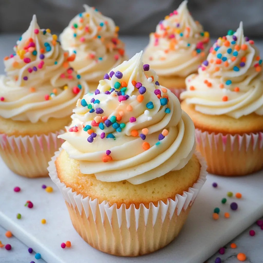 Funfetti-Vanille-Cupcakes