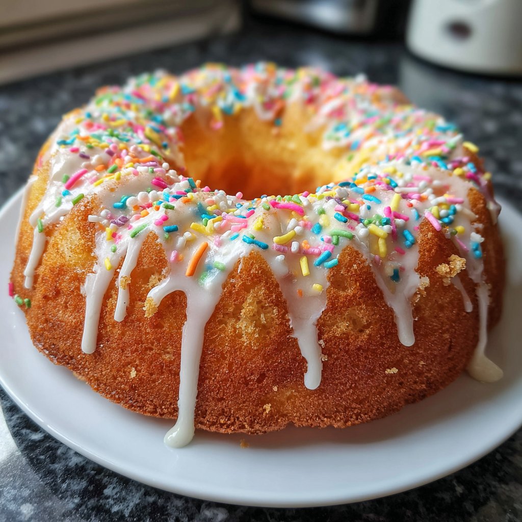 Geburtstagskuchen mit Streuseln