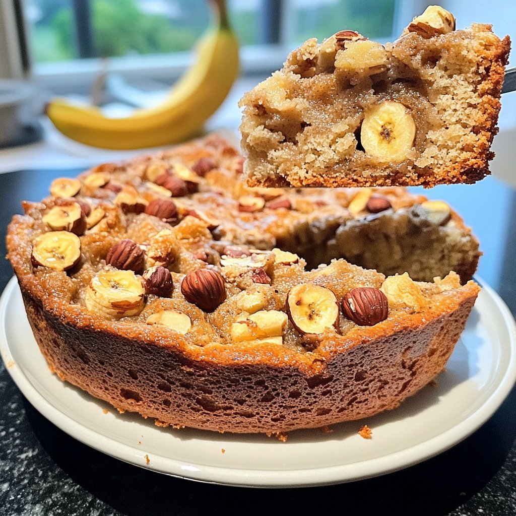 Bananenkuchen mit Haselnüssen
